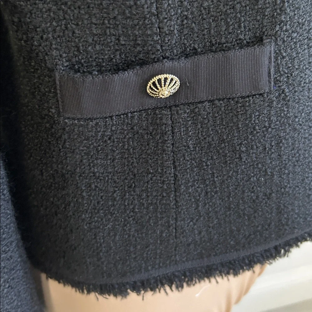 Tahari Luxe Black Tweed Blazer Skirt Set - Picture 4 of 10
